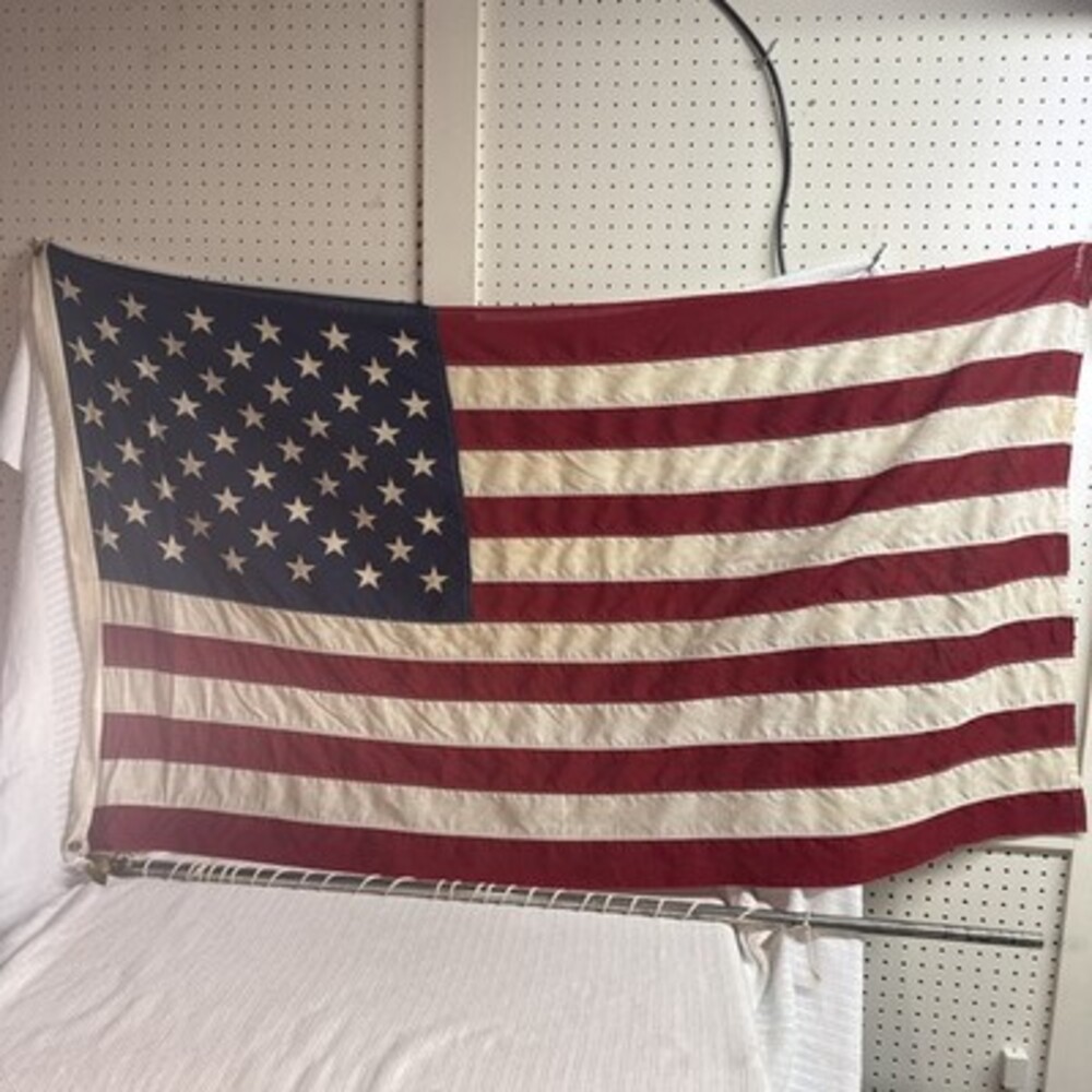 Vintage Atlas Flag Corp. American Flag, 100% Cotton, Made in USA Pole/ Rope